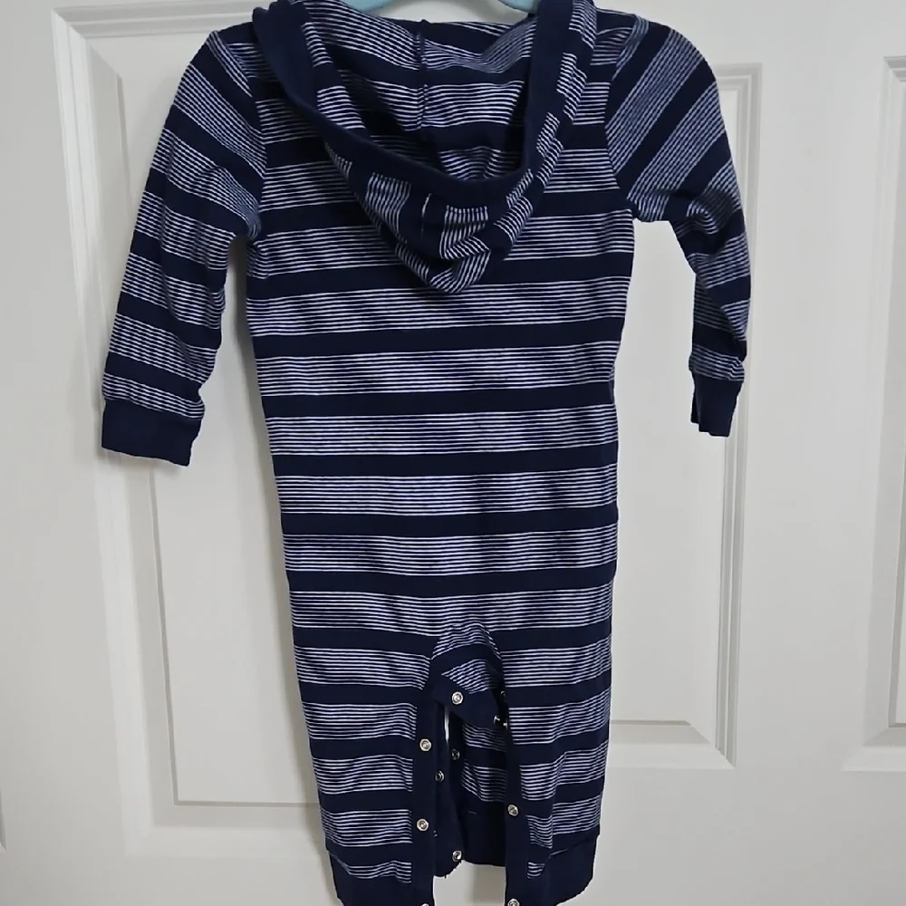 Old Navy Navy and White Striped Bodysuit